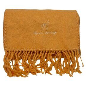 Vibrant Orange Wrap with Elegant Fringe